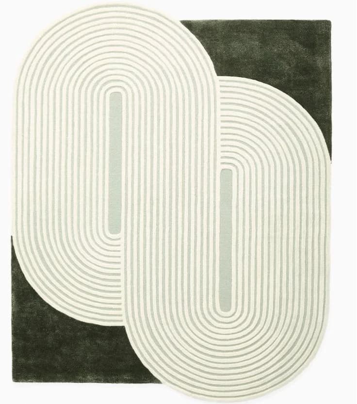 Twin loop ivory rug